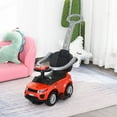 thumbnail image 2 of Aosom Kids 3 in 1 Push Car Ride-On Stroller Sliding Walking Toy with Horn Music Light Secure Bar for Boys Girls 1-3 Years Old Red, 2 of 9