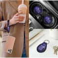 thumbnail image 5 of Pzuqiu 14 Pcs Automotive Seat Cover Accessories Purple Turtle Flower Galaxy Front Back Car Seat Covers Auto Steering Wheel Center Console Cushion Pad Seat Belt Headrest Coasters Key Chain Breathable, 5 of 7