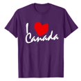 thumbnail image 5 of AQUARIVE T-Shirts à Manches Courtes pour Femmes, Impression Tendance, Col Rond, Coton Confortable, Tops d'Été Décontractés, Violet P, 5 of 5