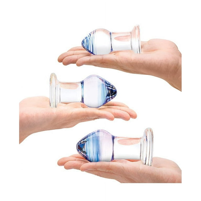 Glas Pleasure Droplets 3 Piece Glass Anal Plug Set, Clear - Walmart.com