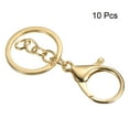 thumbnail image 3 of Uxcell Key Chain Rings Lobster Claw Clasps Keychain Holder for Arts, Gold 10 Pack, 3 of 5