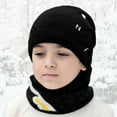 thumbnail image 4 of Kids Winter Hat Beanie and Scarf Knitted Warm Kids Beanie Scarf Boy Winter Hat for 5-14 Years, 4 of 8