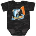 thumbnail image 3 of Inktastic First Birthday Surfing Shark with Hot Dog and Ice Cream Boys or Girls Baby Bodysuit, 3 of 5