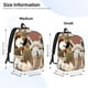 thumbnail image 2 of Disketp Cute Alpaca in Daze print Canvas Backpack Lightweight Travel Daypack Student Rucksack Laptop Backpack-Medium, 2 of 5