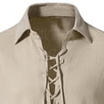 thumbnail image 6 of Men's Casual Solid Color Pullover Long Sleeve Stand Collar Shirt, 6 of 6
