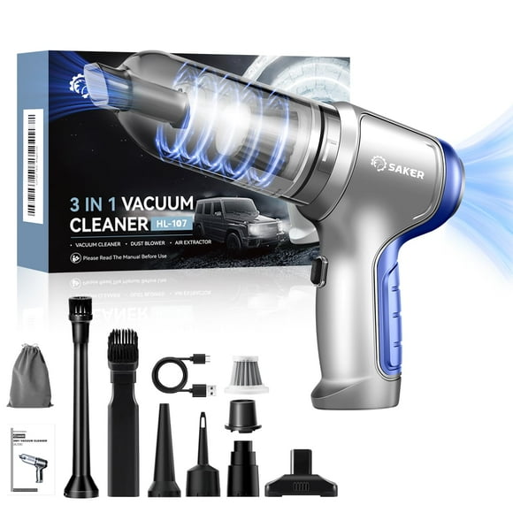 Aspirador de coche Saker portátil inalámbrico 15000PA azul