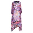 thumbnail image 6 of Peach Couture Bohemian Summer Tunic Beach Cover Up Dress with Embellished Neckline, 6 of 10