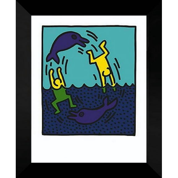 Keith Haring FRAMED Art Print 20x24 "Untitled 1983"
