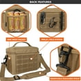 thumbnail image 6 of OPUX Tactical Lunch Box for Men, Tan Mens Insulated Lunch Bag for Adult, Leakproof Soft Lunch Cooler with MOLLE Mesh Side Pockets, Multicam Heavy Duty Lunchbox Pail for Work Women, Medium 10 Cans, 6 of 7
