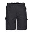 thumbnail image 3 of Men's Shorts Summer Casual Cotton Cargo Shorts Multi Pockets Lightweight Utility Work Shorts Elastic Waist Quick Dry Active Running Shorts Sports Athletic Gym Shorts, 3 of 5