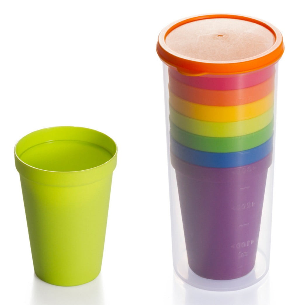 Tutuviw 7oz Plastic Kids Cup, Tutuviw Set of 8 Children Drinking Cups