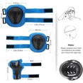 thumbnail image 5 of Kit de protección para casco para niños, kit de protección para rodillos de bicicleta, casco ajustable para niños, coderas, rodilleras, muñequeras, juego de protección para niños, monopatín deportivo, bicicleta, patín JM, 5 of 5