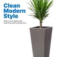 thumbnail image 3 of Step2 Tremont Dark Cedar Plastic Square Tapered Indoor and Outdoor Tall Planter, 3 of 5