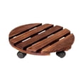 thumbnail image 2 of Soporte pars Base Soporte para plantas Proteja el piso Robusto Rodillo de madera movible Maceta Soporte pars Bandeja pars para Sunnimix Paleta móvil, 2 of 8