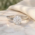 thumbnail image 3 of Rosec Jewels IGI Certified Lab Grown Diamond Engagement Ring - 0.98 Carat - E-VS1 Quality - with Jewelry Box, 925 Sterling Silver, US 4.00, 3 of 8