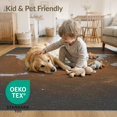 thumbnail image 4 of ODIKA 8'x10' Washable Area Rug Durable, Non-Slip Planetary Map Galaxy Continents Nebula Field Circles Ring Round Flowing Dynamic for Living Room, Under Sectional, Family, 4 of 7