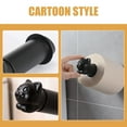 thumbnail image 3 of IFANLANDOR Porta Papel Higiénico De Pared Negro Con Figura De Estilo Decorativo, 3 of 8