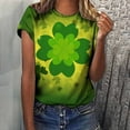 thumbnail image 2 of Patlollav Womens Tops Funny St. Patrick'S Day Print Casual Loose Fit White Shirts Blouse Clothes, 2 of 6