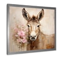 thumbnail image 2 of Designart "Vintage Portrait of Brown Donkey I" Animals Framed Wall Art Decor - Modern Brown Donkey Living Room Framed Canvas Art, 2 of 6