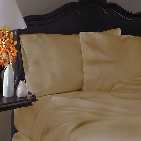250-Thread Count Solid Percale 100% Egyptian Cotton Sheet Set