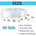 thumbnail image 3 of Adhesive Door Bottom, 5M x 3.5CM Soft Silicone Adhesive Sealing Strip Waterproof Noise Insulation for Door Window Anti Mouse Ant Cockroach Insects (Transparent),Versailles, 3 of 5