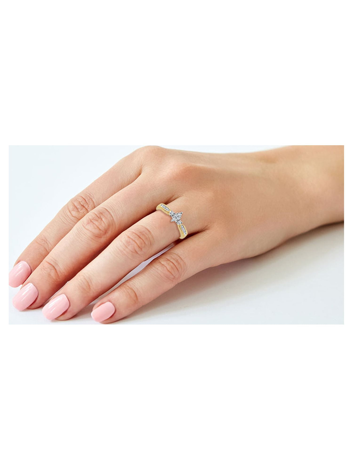 1/4 Carat T.W. Diamond "Lovelight" Women's Engagement Ring in 10k Yellow Gold by Keepsake