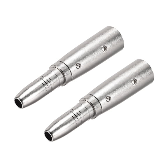 XLR	 Male to 1/4" 6.35mm Female Socket Audio Adapter For Microphone Plug In Audio Connector Mic Male Plug, 2pcs
