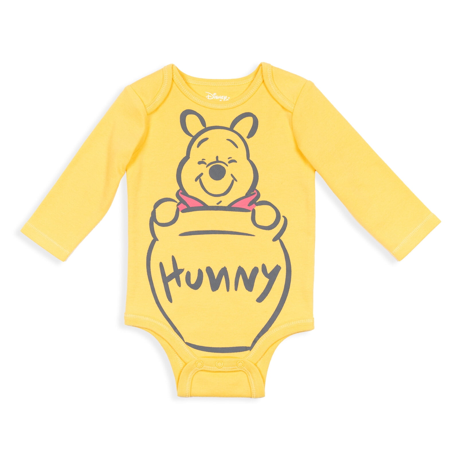 Disney Winnie the Pooh Newborn Baby Boys 5 Pack Long Sleeve Bodysuits Multicolored 3-6 Months