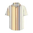 thumbnail image 4 of Mens Big & Tall Shirts Short Sleeve S-5X Plus Size Button-Down Collared Tshirts Shirt Casual Lightweight Stripe Printed Loungewear Tees Tops, 4 of 5