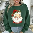 thumbnail image 4 of Cadancy Santa Sweatshirt Women Funny Graphic Cropped Pullover Crewneck Long Sleeve Tops Casual Loose Holiday Xmas Winter Sweatshirts Party Trendy Outfits 2025, 4 of 5