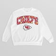 thumbnail image 5 of Women's Gameday Couture White Kansas City Chiefs Sweet Play Oversized Premium Drop Shoulder Sweatshirt, 5 of 5