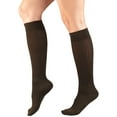 thumbnail image 3 of Women's Trouser Socks, Dress Style, Rib Pattern: 15-20 mmHg, Brown, Small, 3 of 7