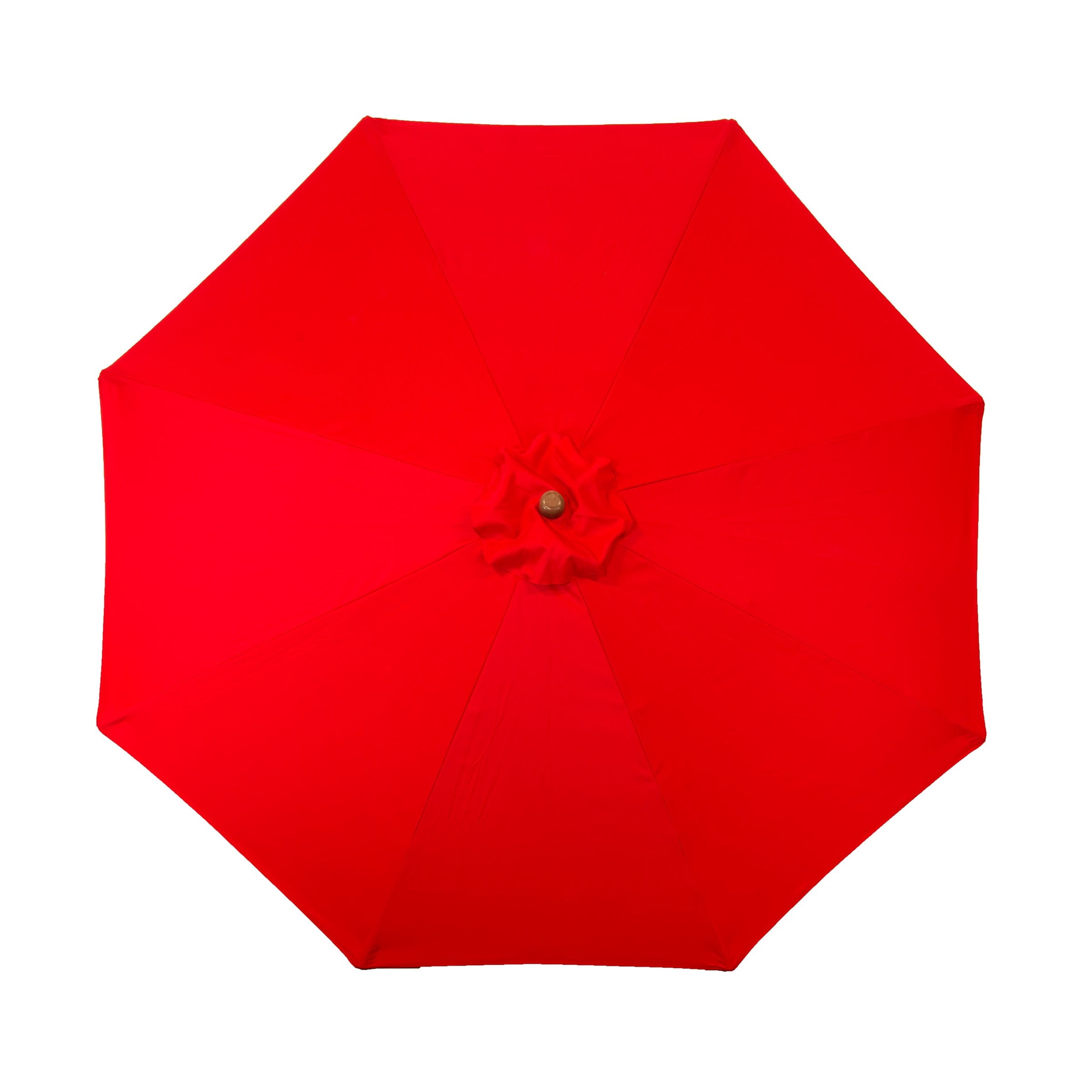 DestinationGear 9 ft Classic Wood Solid Cover Patio Umbrella in Red Polyester