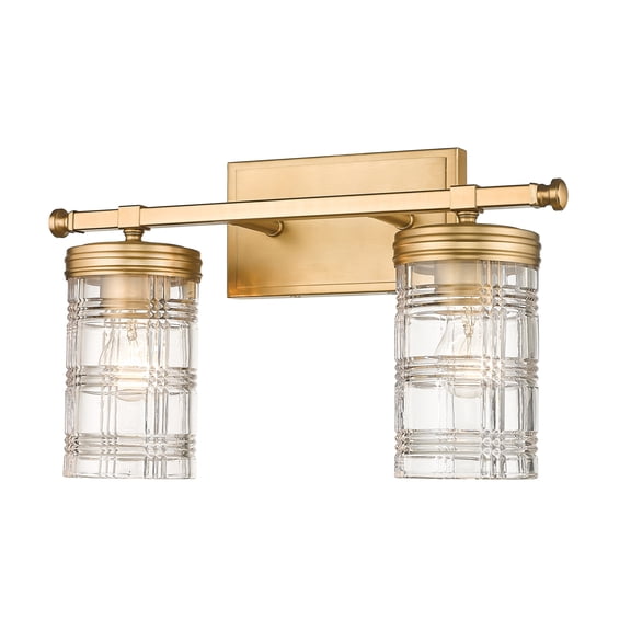 2 Light Bath Vanity-11 Inches Tall And 17.75 Inches Wide-Heirloom Gold Finish Z-Lite 344-2V-Hg