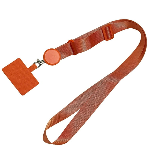 Seitruly Cordones universales para teléfono, parche cruzado para viajar, senderismo, portátil, desmontable, para colgar en el cuello, correa Teléfono y Comunicación Naranja