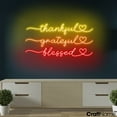 thumbnail image 2 of Craftnamesign Thankful Grateful Blessed Neon Light Wall Art, Fall Season LED Sign Decor, 2 of 5
