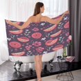 thumbnail image 7 of Tropical Fruits and Blooms 2 Piece Cotton Bath and Face Towel Set Soft and Absorbent, for Beach Pool Bathroom, 7 of 7