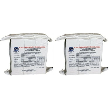 (2) SOS Rations EMERGENCY Disaster 3600 Calorie Food Bar Survival 3 Day 72 Hour