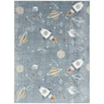 thumbnail image 2 of Nourison Astra Machine Washable 5'3" x 7' Blue Multicolor Kids Indoor Rug, 2 of 9