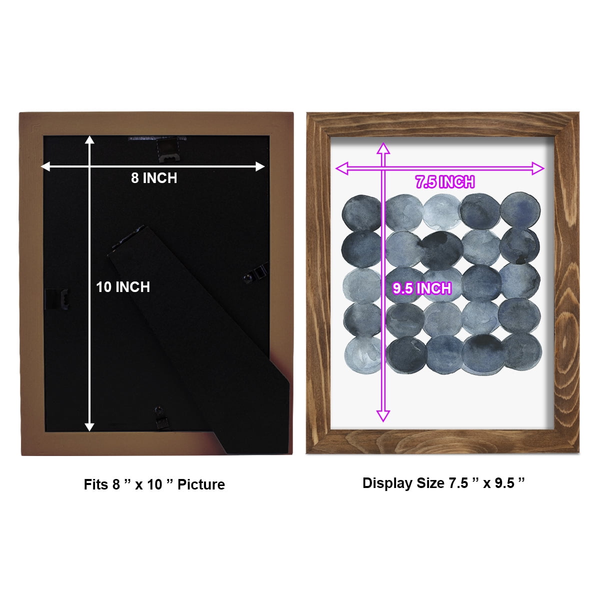 Blue Grey Density I -Framed Print w/glass-Walnut