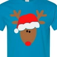 thumbnail image 4 of Inktastic Christmas Cute Reindeer in Santa Hat T-Shirt, 4 of 5