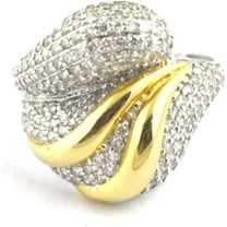 925 Sterling Silver Handmade Engagement Ring Women - American Diamond Statement Ring - Wedding Promise Ring For Her