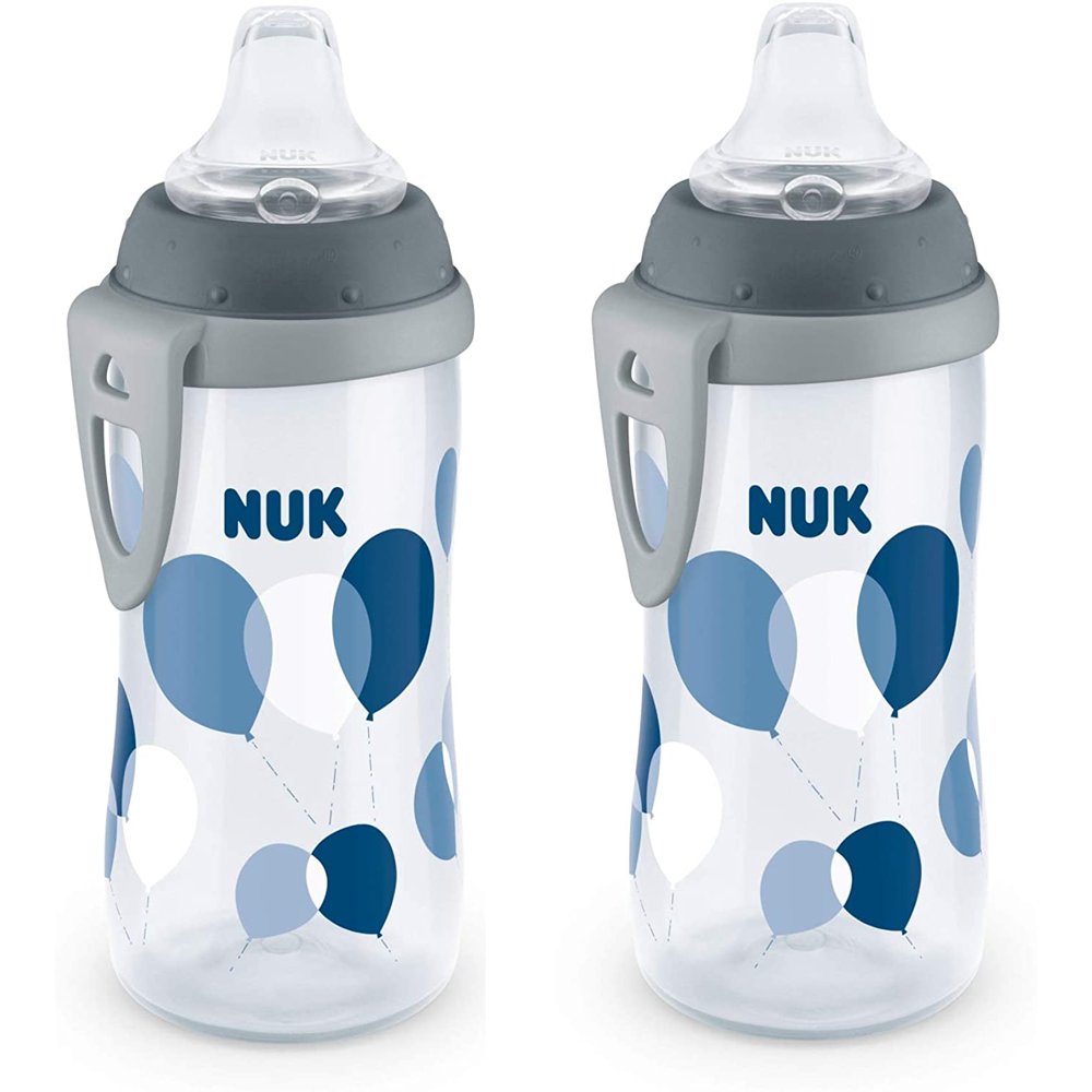 NUK Soft Spout Active Sippy Cup, 10 oz, 2 Pack, Tritan Boy