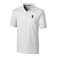 thumbnail image 2 of Men's Cutter & Buck White Kansas Jayhawks Big & Tall Forge Pencil Stripe Stretch Polo, 2 of 3