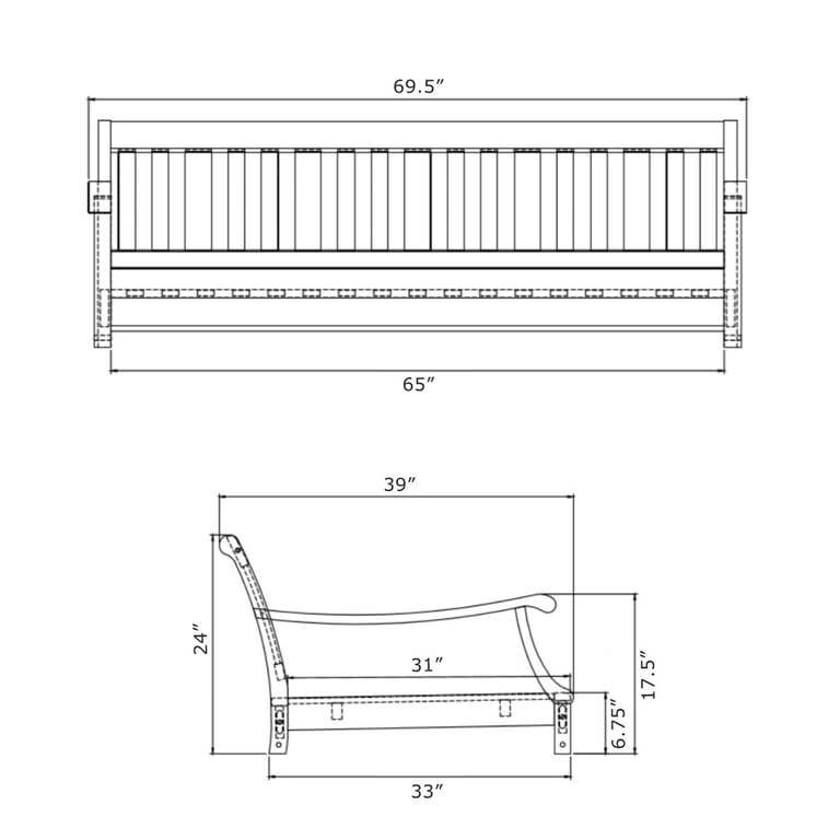 Standard porch 2024 swing size