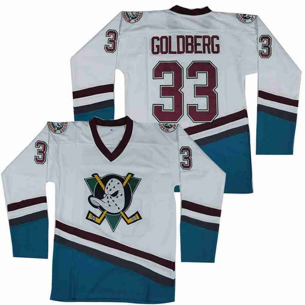  Youth Ice Hockey Jersey Goldberg #33 Mighty Ducks Movie Jersey  Kids Shirts : Clothing, Shoes & Jewelry