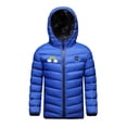 thumbnail image 2 of Zwiiyzr 4-15Y Kids Teens Unisex Heated Jacket K Usb Intelligent Constant Temperature Heated Windproof Plus Size Coat For Children Winter 3 Heated Jacket Coat Blue, 2 of 6