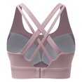 thumbnail image 5 of vigerkar High Impact Sports Bras for Women - Scoop Neck Strappy Sports Bra High Support Moulded Cup Workout Bra (Pink, M), 5 of 5