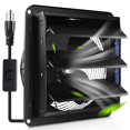 thumbnail image 1 of Ventilador de escape con persiana BIHAIT de 10 pulgadas con alto CFM negro, 1 of 7