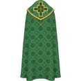 thumbnail image 3 of Medieval Formal Cape, Green Decorative Printed Wrap, 47.24inch, 3 of 7
